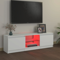 TV skříňka s LED osvětlením bílá 120 x 30 x 35,5 cm