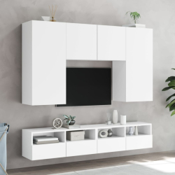 Nástěnné TV skříňky 2 ks bílé 80 x 30 x 30 cm kompozitní dřevo