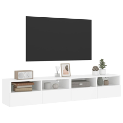 Nástěnné TV skříňky 2 ks bílé 80 x 30 x 30 cm kompozitní dřevo