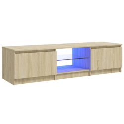 TV skříňka s LED osvětlením dub sonoma 140 x 40 x 35,5 cm