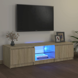 TV skříňka s LED osvětlením dub sonoma 140 x 40 x 35,5 cm