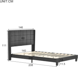 Moderní designová čalouněná postel 