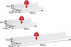 Obrazová police, sada 3 ks