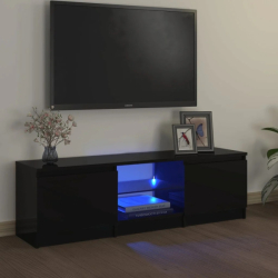 TV skříňka s LED osvětlením černá 120 x 30 x 35,5 cm