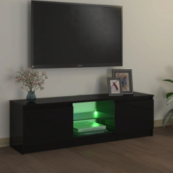 TV skříňka s LED osvětlením černá 120 x 30 x 35,5 cm