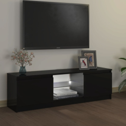 TV skříňka s LED osvětlením černá 120 x 30 x 35,5 cm